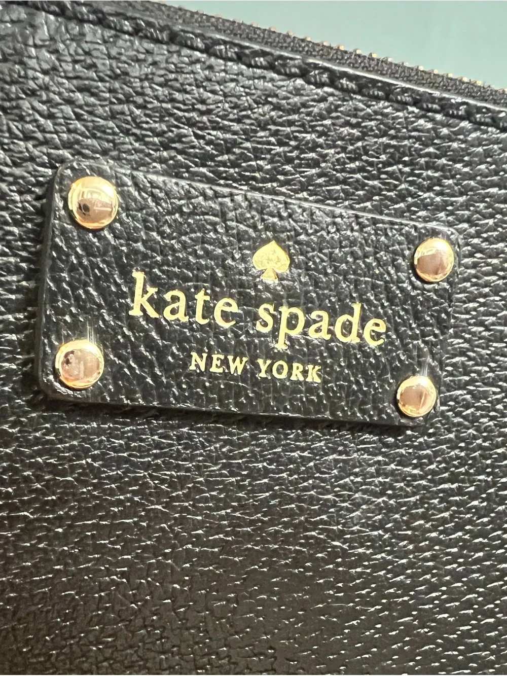 Kate Spade New York Black Pebbled Leather Crossbody Wellesley Hanna Bag